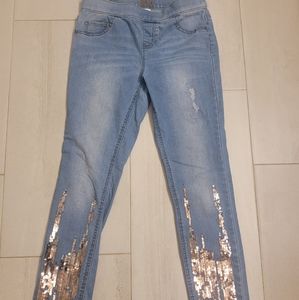 Girls Justice sequin jeans